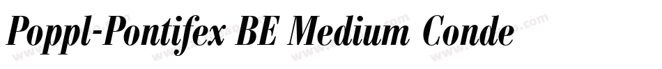 Poppl-Pontifex BE Medium Condensed字体转换